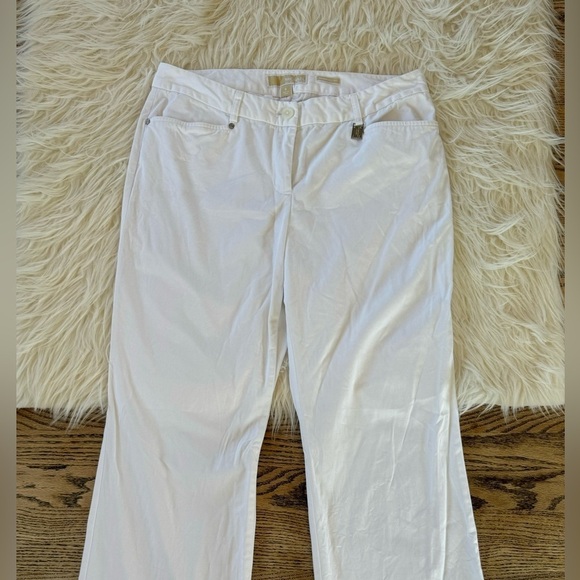 Michael Kors White Gramercy Fit Pants Women’s Size 8 - Picture 3 of 9